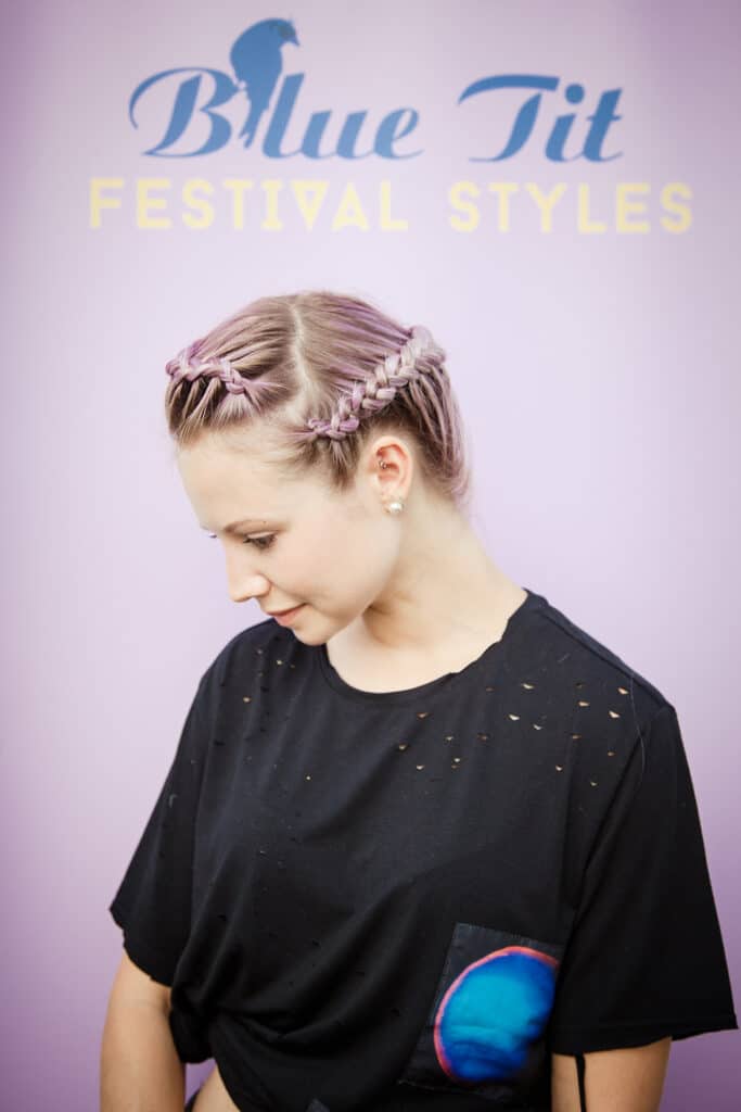 Festival hair braids by Blue Tit London