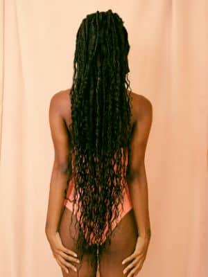 Extra long loose end braids